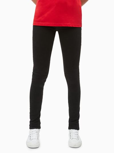 Calvin Klein Ruhák HU279642 | Calvin Klein Sustainable Zero Cotton Lány Farmernadrág Fekete